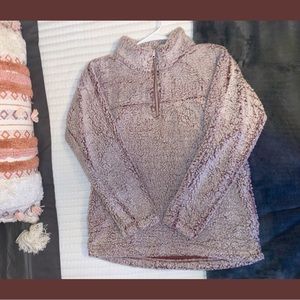 Cool Attitude Womens Quarter Zip Sherpa Pullover